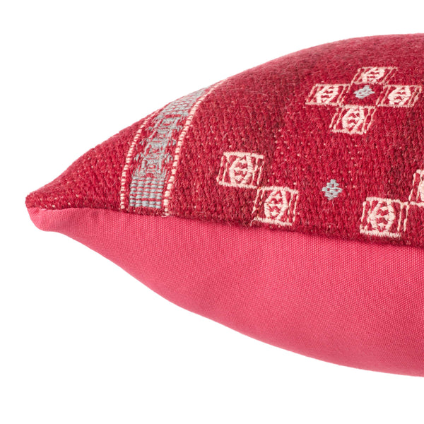 Jaipur Living Jaipur Living Katara Tribal Embroidered Wool Lumbar Pillow for King Beds and Sofas Poly Fill PLW103602