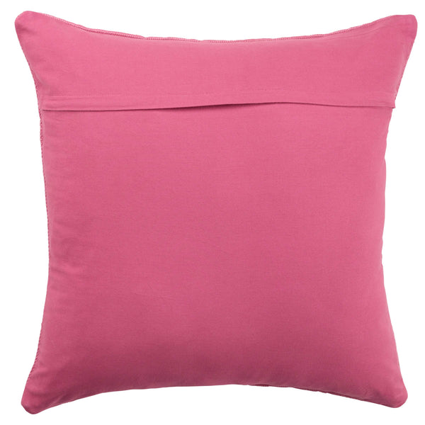 Jaipur Living Jaipur Living Shazi Tribal Embroidered Cotton Throw Pillow Cover Boho Accent Pink PLC102380