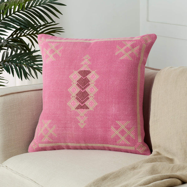 Jaipur Living Jaipur Living Shazi Tribal Embroidered Cotton Throw Pillow Moroccan Sabra Accent Poly Fill PLW103620