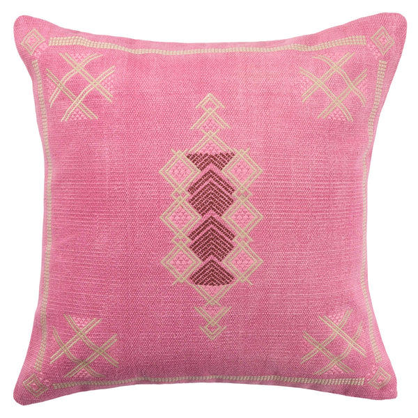 Jaipur Living Jaipur Living Shazi Tribal Embroidered Cotton Throw Pillow Moroccan Sabra Accent Poly Fill PLW103620