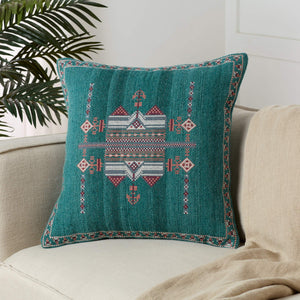 Jaipur Living Jaipur Living Puebla Tribal Embroidered Wool Cotton Throw Pillow Cover Boho Decor PLC102379