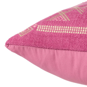 Jaipur Living Jaipur Living Shazi Tribal Embroidered Cotton Throw Pillow Cover Boho Accent Magenta PLC102582