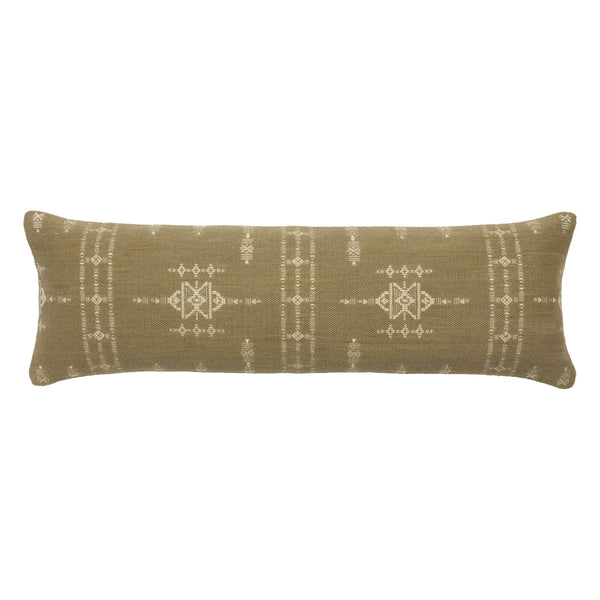Jaipur Living Jaipur Living Puebla Lumbar Cover Tribal Embroidery Cotton Olive Medallion Accent PLC102597