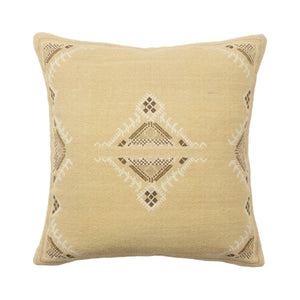 Jaipur Living Jaipur Living Anvi Tribal Embroidered Cotton Throw Pillow Moroccan Medallion Boho Accent Down PLW103986