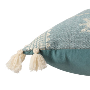 Jaipur Living Jaipur Living Tribal Cotton Lumbar Pillow Cover with Tassels and Moroccan Embroidery PLC102601