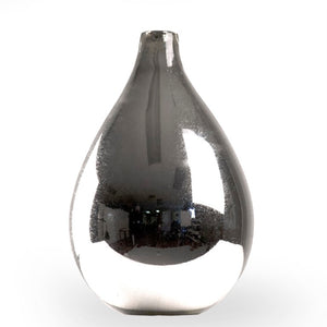 Zentique Poseidon Handcrafted Glass Vase – Tall Tapered Coastal Sculpture for Long-Stem Florals & Decor (19") PV001 L Mercury