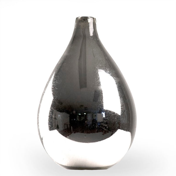 Zentique Poseidon Handcrafted Glass Vase – Tall Tapered Coastal Sculpture for Long-Stem Florals & Decor (19") PV001 L Mercury