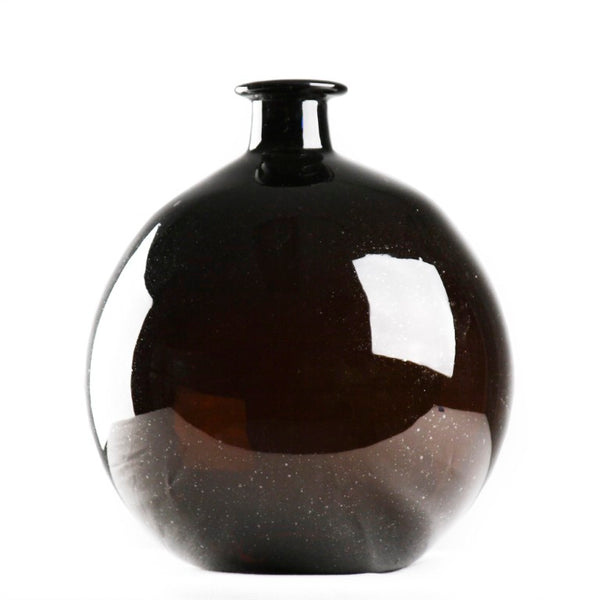 Zentique Poseidon Hand-Blown Glass Vase — Sculptural Coastal Centerpiece With Textured Oceanic Contours, 14” Amber PV002 Amber