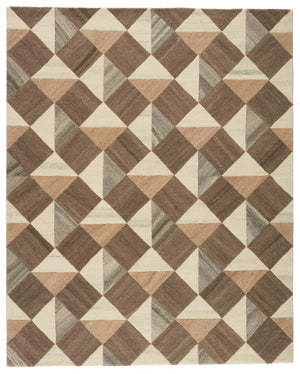 Jaipur Living Verde Home Jaipur Paris Hand Tufted Wool Geometric Rug Natural Undyed Living Room 9' x 12' RUG147274