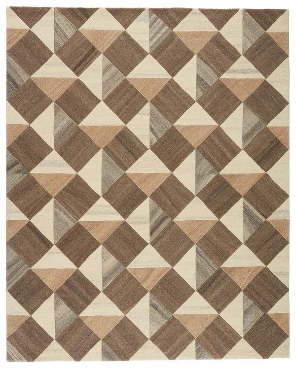 Jaipur Living Verde Home Jaipur Paris Hand Tufted Wool Geometric Rug Natural Undyed Living Room 9' x 12' RUG147274