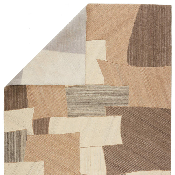 Jaipur Living Verde Hand-tufted Wool Area Rug Geometric Patchwork Neutral Tones Living Room RUG147304