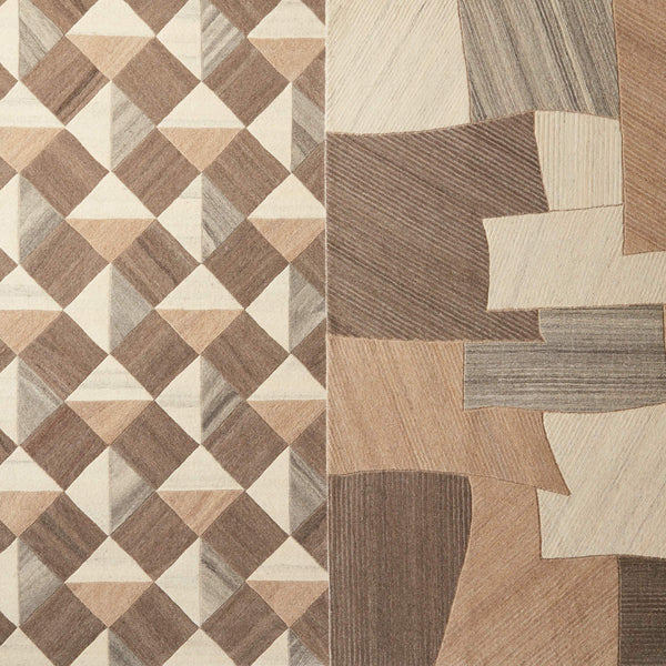 Jaipur Living Verde Hand-tufted Wool Area Rug Geometric Patchwork Neutral Tones Living Room RUG147304