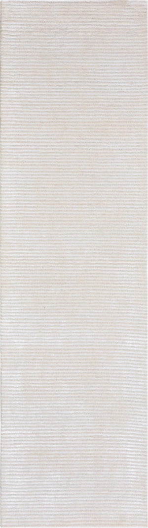 Pasargad Home Edgy Collection Hand-tufted Ivory Area Rug For Modern Elegance In Any Room   Pvny-1 Rnr 2.6x8