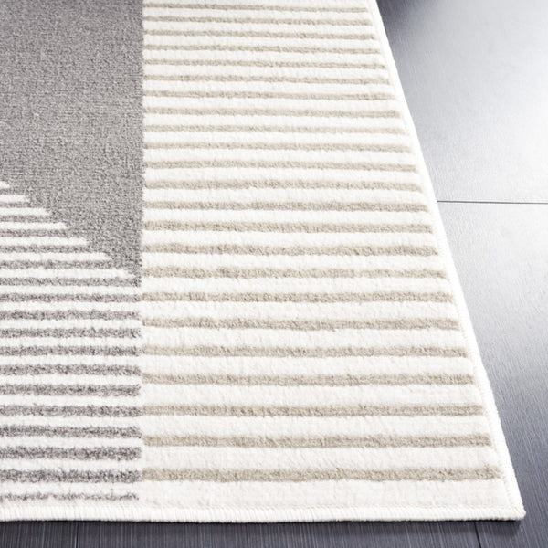 Safavieh Pyramid 220 Power Loomed Modern Rug IIX Ivory / Grey Navy PYR220A-7SQ