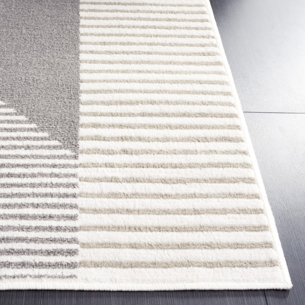 Safavieh Pyramid 220 Power Loomed 52% Polypropylene, 24% Jute, 13% Latex, 11% Polyester Modern Rug Ivory / Grey Navy PYR220A-9