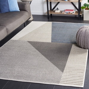 Safavieh Pyramid 220 Power Loomed 52% Polypropylene, 24% Jute, 13% Latex, 11% Polyester Modern Rug Ivory / Grey Navy PYR220A-9
