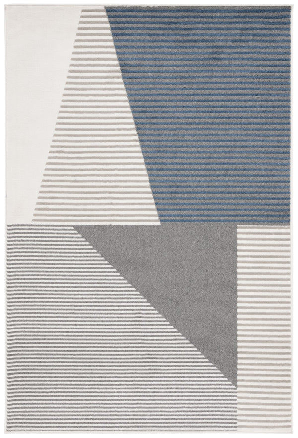 Safavieh Pyramid 220 Power Loomed 52% Polypropylene, 24% Jute, 13% Latex, 11% Polyester Modern Rug Ivory / Grey Navy PYR220A-9