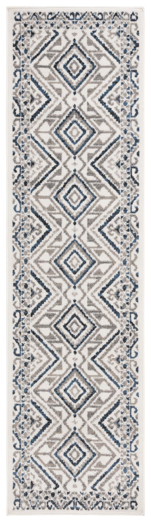 Safavieh Pyramid 221 Power Loomed  Rug IIX Ivory / Grey Navy PYR221A-28