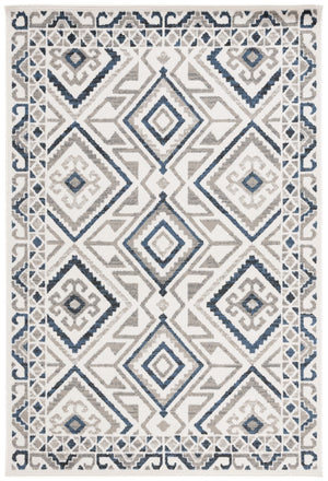 Safavieh Pyramid 221 Power Loomed Modern Rug X23 Ivory / Grey Navy PYR221A-7R