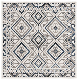 Safavieh Pyramid 221 Power Loomed Modern Rug IIX Ivory / Grey Navy PYR221A-7SQ