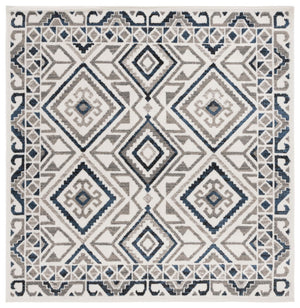 Safavieh Pyramid 221 Power Loomed Modern Rug X23 Ivory / Grey Navy PYR221A-7R
