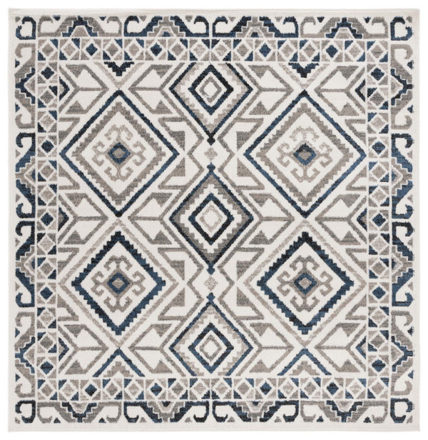 Safavieh Pyramid 221 Power Loomed Modern Rug X23 Ivory / Grey Navy PYR221A-7R