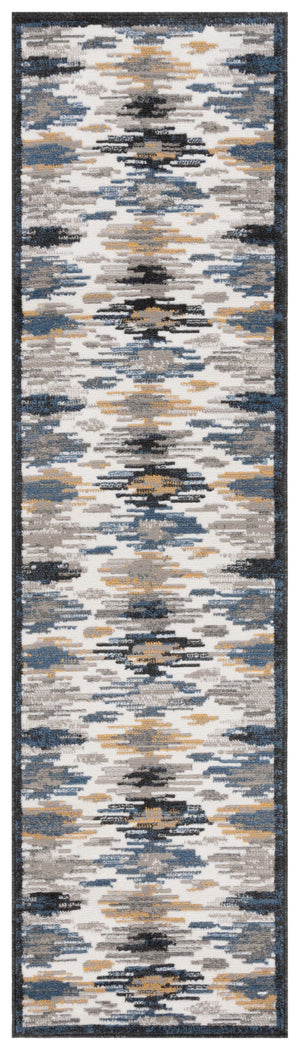 Safavieh Pyramid 223 Power Loomed Modern Rug IIX Ivory / Grey Navy PYR223A-28