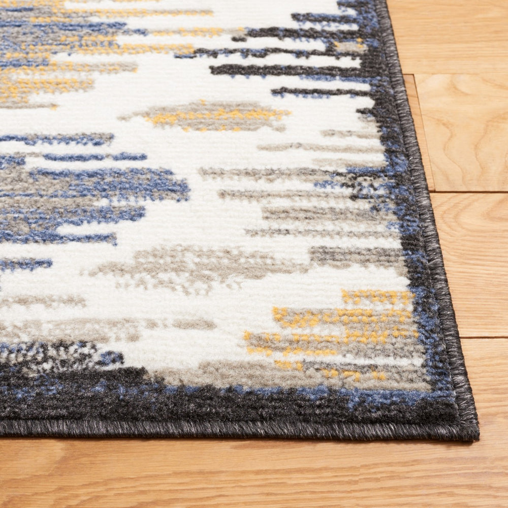 Safavieh Pyramid 223 Power Loomed 52% Polypropylene, 24% Jute, 13% Latex, 11% Polyester Modern Rug Ivory / Grey Navy PYR223A-9