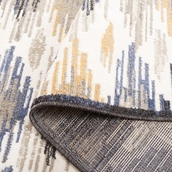 Safavieh Pyramid 223 Power Loomed Modern Rug Ivory / Grey Navy 5'-3" x 7'-8"