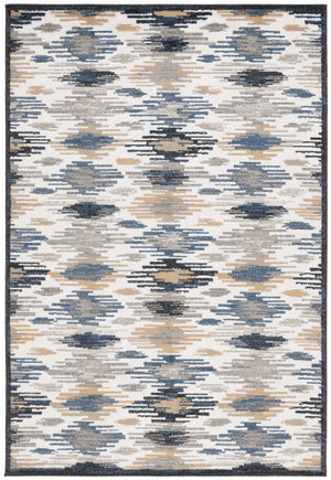 Safavieh Pyramid 223 Power Loomed Modern Rug X23 Ivory / Grey Navy PYR223A-7SQ
