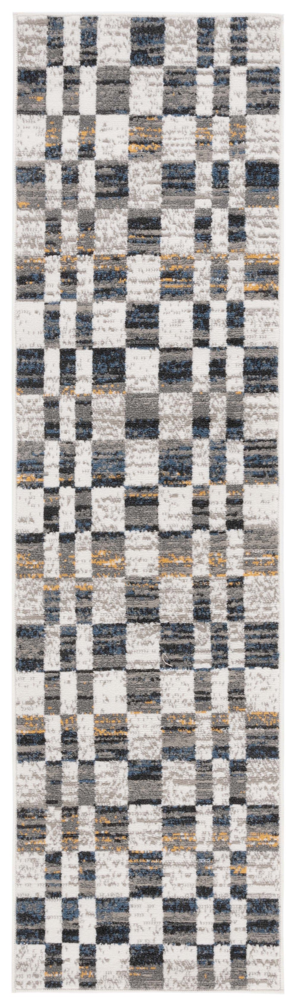 Safavieh Pyramid 224 Power Loomed Modern Rug IIX Ivory / Grey Navy PYR224A-28