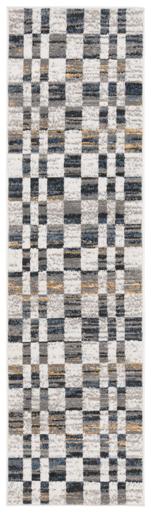 Safavieh Pyramid 224 Power Loomed Modern Rug IIX Ivory / Grey Navy PYR224A-28