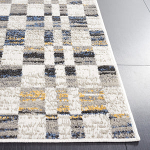 Safavieh Pyramid 224 Power Loomed Modern Rug X23 Ivory / Grey Navy PYR224A-7R