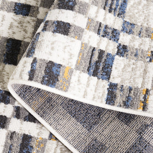 Safavieh Pyramid 224 Power Loomed Modern Rug X23 Ivory / Grey Navy PYR224A-7R