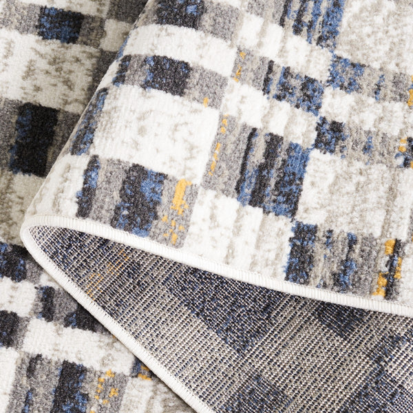 Safavieh Pyramid 224 Power Loomed Modern Rug X23 Ivory / Grey Navy PYR224A-7R