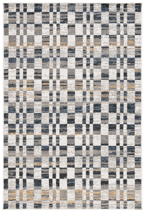 Safavieh Pyramid 224 Power Loomed Modern Rug X23 Ivory / Grey Navy PYR224A-7R