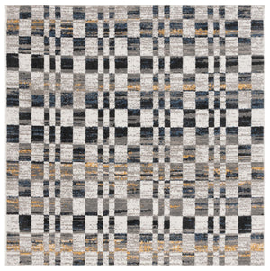 Safavieh Pyramid 224 Power Loomed Modern Rug IIX Ivory / Grey Navy PYR224A-7SQ