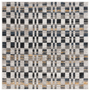 Safavieh Pyramid 224 Power Loomed 52% Polypropylene, 24% Jute, 13% Latex, 11% Polyester Modern Rug Ivory / Grey Navy PYR224A-9