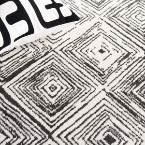Safavieh Pyramid 225 Power Loomed Modern Rug X23 Ivory / Black PYR225A-7R