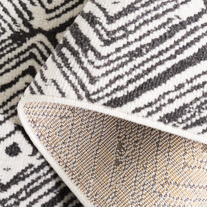 Safavieh Pyramid 225 Power Loomed Modern Rug Ivory / Blue 5'-3" x 7'-8"