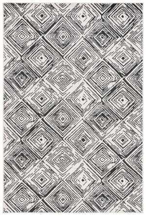 Safavieh Pyramid 225 Power Loomed 52% Polypropylene, 24% Jute, 13% Latex, 11% Polyester Modern Rug Ivory / Black PYR225A-9