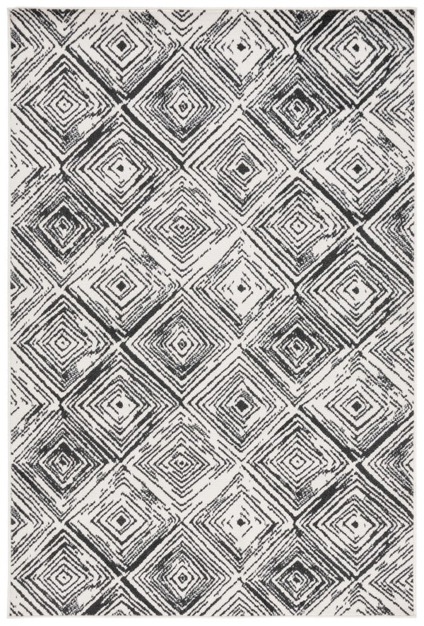 Safavieh Pyramid 225 Power Loomed 52% Polypropylene, 24% Jute, 13% Latex, 11% Polyester Modern Rug Ivory / Black PYR225A-9