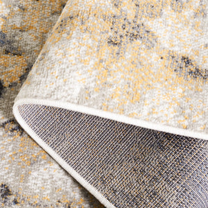 Safavieh Pyramid 227 Power Loomed Modern Rug Grey / Navy Gold 5'-3" x 7'-8"