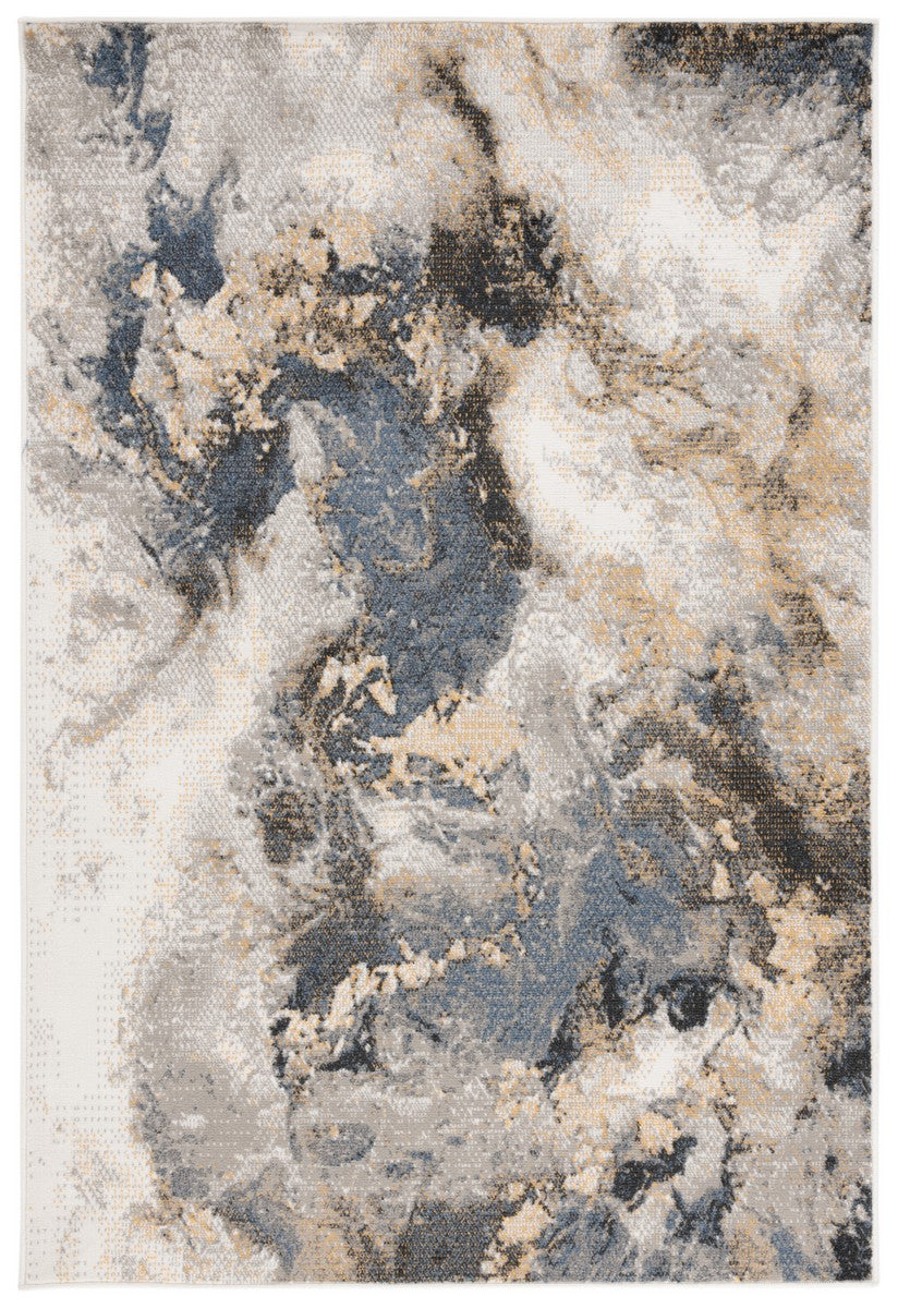 Safavieh Pyramid 227 Power Loomed 52% Polypropylene, 24% Jute, 13% Latex, 11% Polyester Modern Rug Grey / Navy Gold PYR227F-9