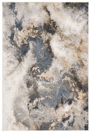 Safavieh Pyramid 227 Power Loomed 52% Polypropylene, 24% Jute, 13% Latex, 11% Polyester Modern Rug Grey / Navy Gold PYR227F-9