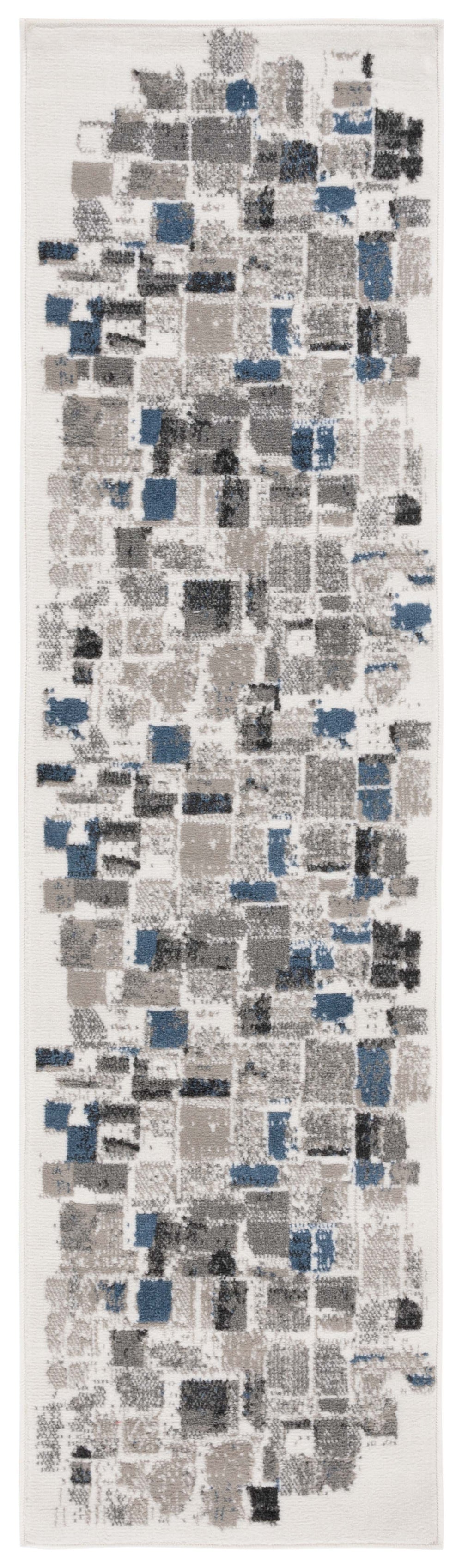 Safavieh Pyramid 229 Power Loomed  Rug IIX Ivory / Grey Navy PYR229A-28