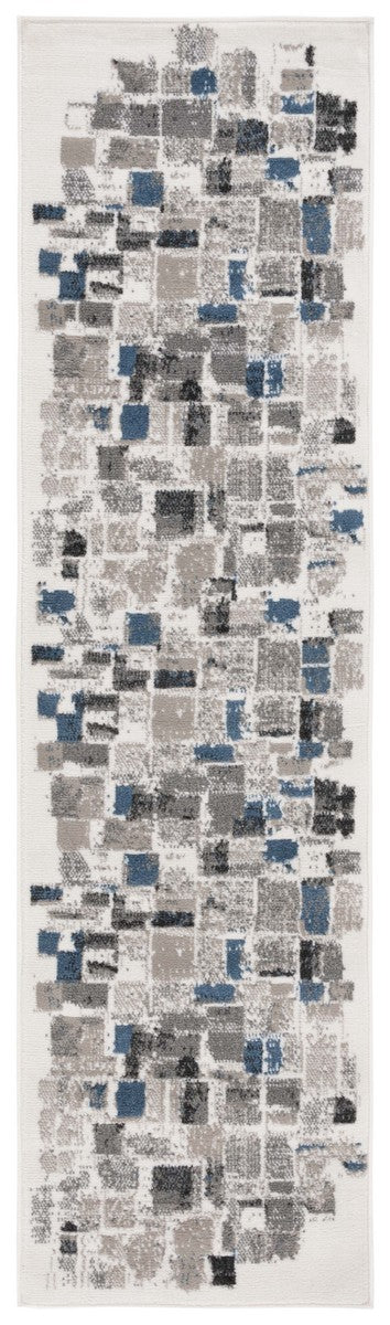 Safavieh Pyramid 229 Power Loomed 52% Polypropylene, 24% Jute, 11% Polyester, 13% Latex Rug Ivory / Grey Navy PYR229A-9