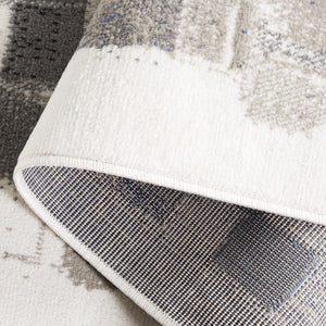 Safavieh Pyramid 229 Power Loomed Rug Ivory / Grey Navy 5'-3" x 7'-8"