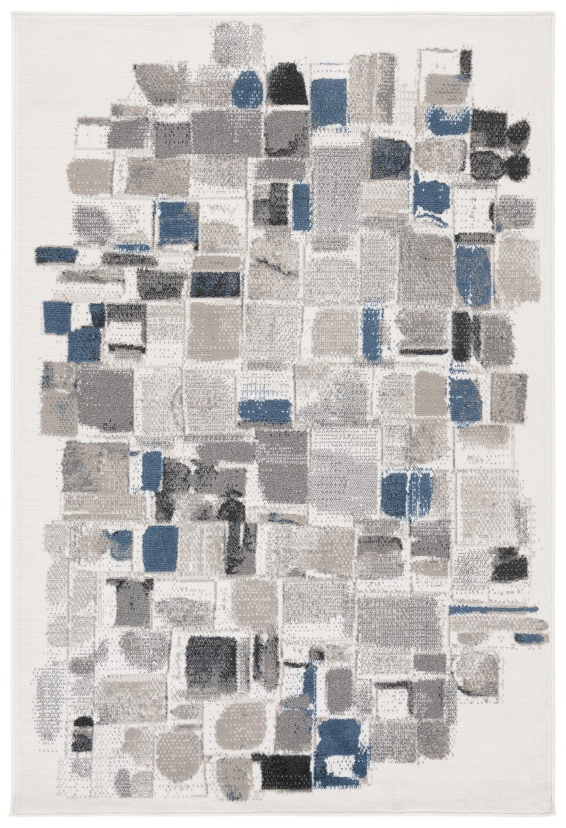 Safavieh Pyramid 229 Power Loomed  Rug X23 Ivory / Grey Navy PYR229A-7R