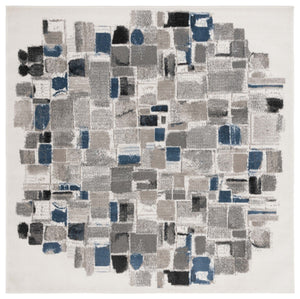 Safavieh Pyramid 229 Power Loomed  Rug X23 Ivory / Grey Navy PYR229A-7R